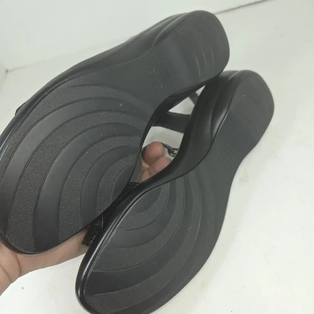 SAS Sandals Womens 6 Black Strappy Lagenlook Cottagecore Comfort Made In USA